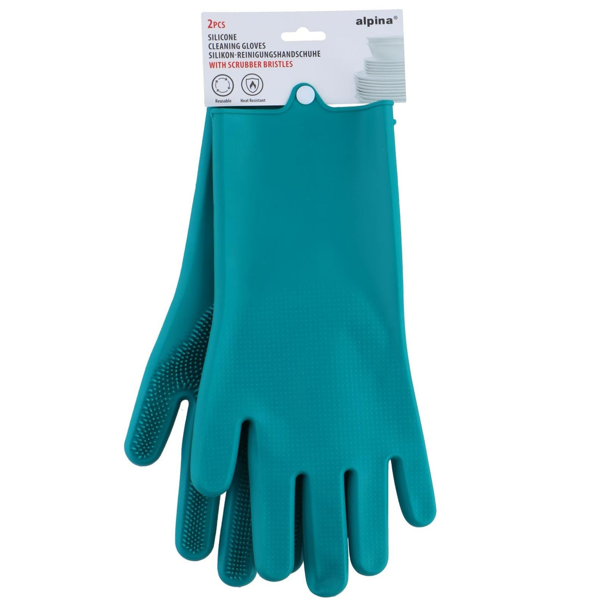 ALPINA Pair of Silicone Cleaning Gloves - H/H - CLOTHES PEG/COAT HANGER/WALKING STICK..ETC - Beattys of Loughrea