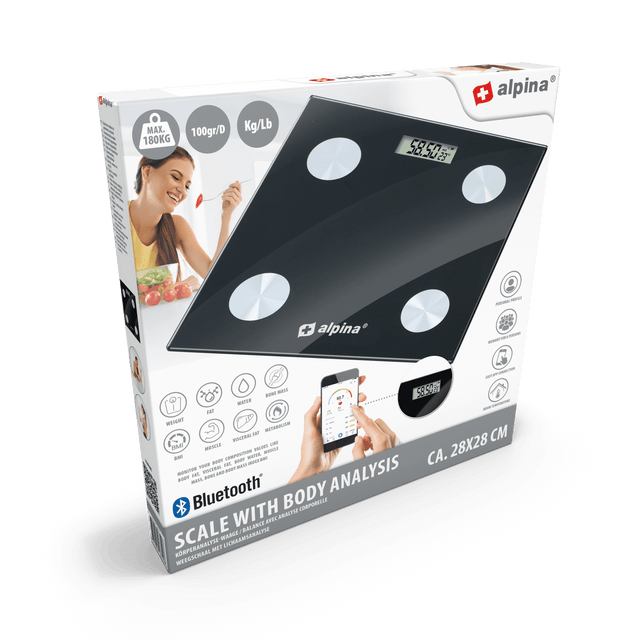 ALPINA Bathroom Scale with Body Analysis - BATHROOM SCALES - Beattys of Loughrea