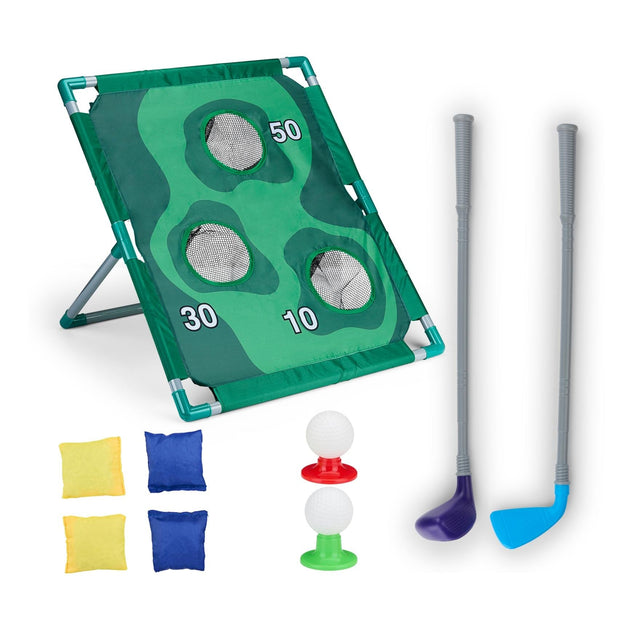 EDDY TOYS 2 - in - 1 Throw and Golf Game Set - RAQUETS/BALLS/GOLF/DARTS - Beattys of Loughrea