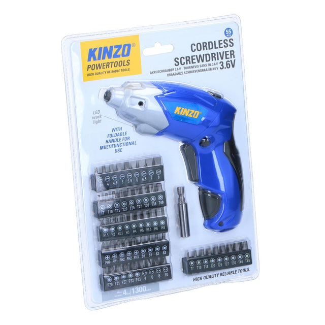 KINZO Cordless Screwdriver 3.6V - ELECTRIC SCREWDRIVERS - Beattys of Loughrea