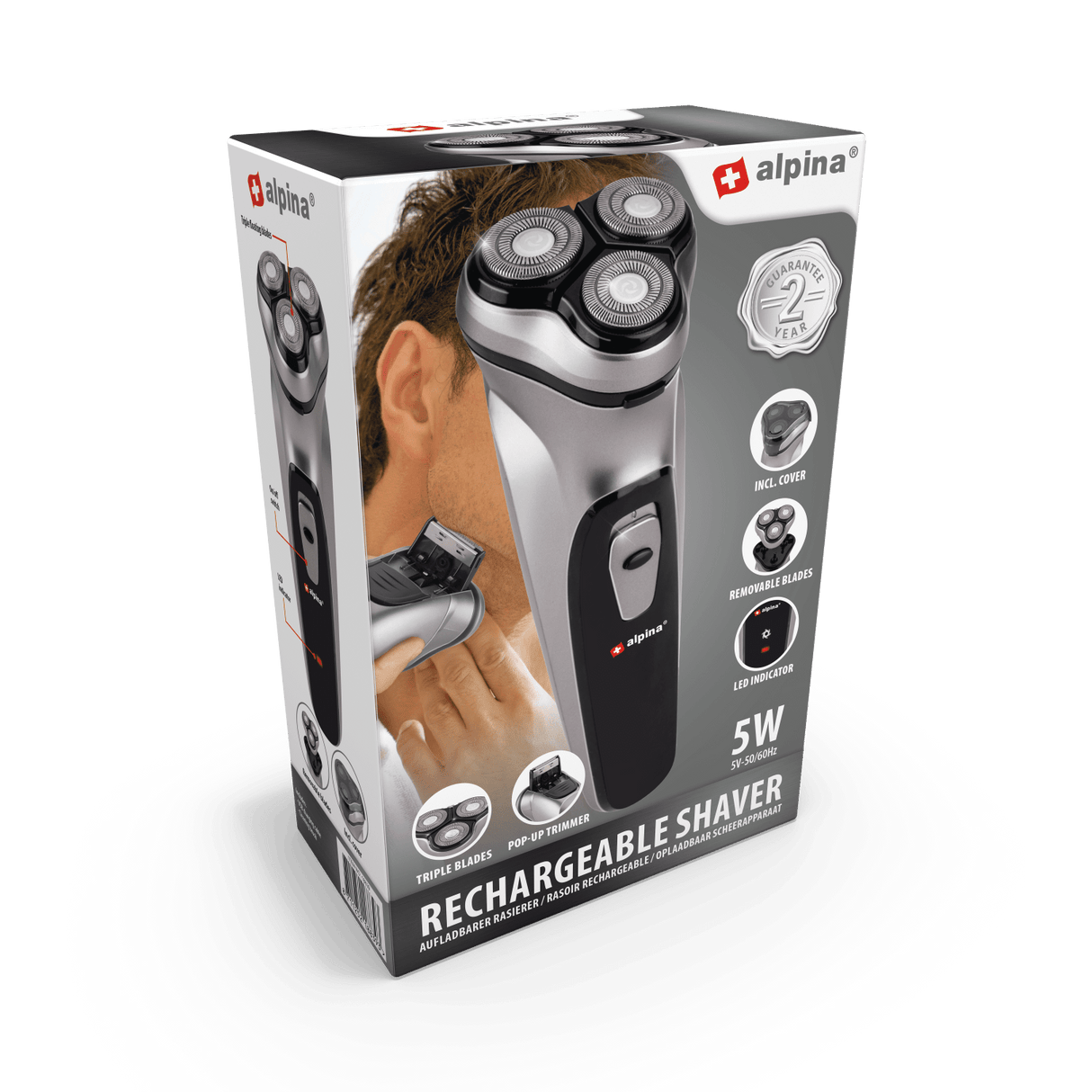 ALPINA 3 - Head Rechargeable Shaver - RAZORS & NOSE TRIMMERS - Beattys of Loughrea