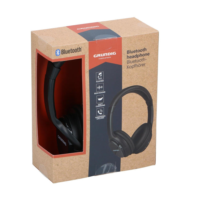 GRUNDIG Black Bluetooth Headphones 25989 - HEADPHONES / EARPHONES/ MICROPHONE - Beattys of Loughrea