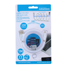 GRUNDIG 2 - in - 1 Charge & Sync Cable 1m - LEADS - Beattys of Loughrea
