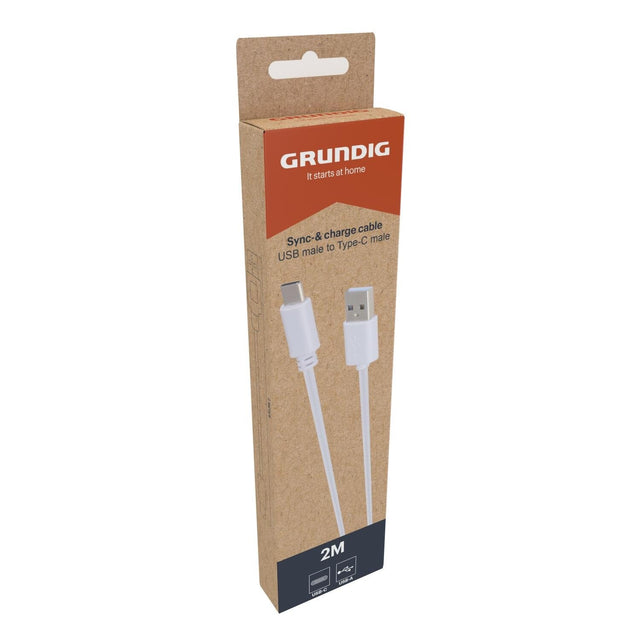 GRUNDIG USB to Type - C Cable 2M - LEADS - Beattys of Loughrea