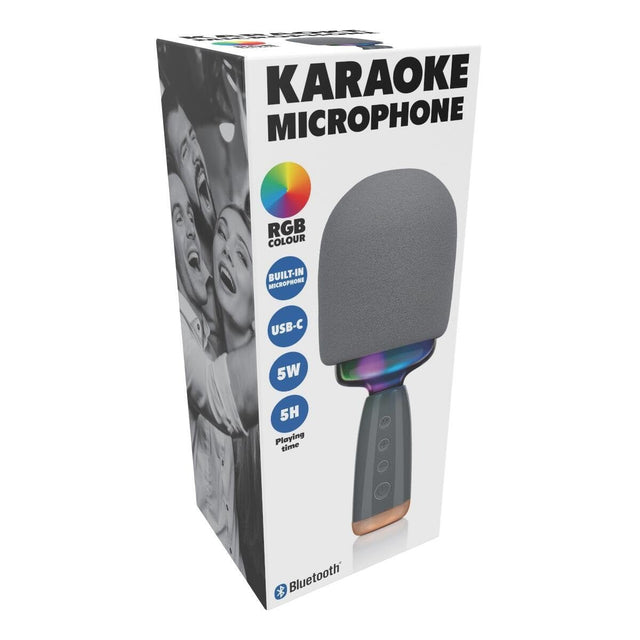 Bluetooth Karaoke Microphone 5W with RGB Colour Lighting - SPEAKERS HIFI MP3 PC - Beattys of Loughrea