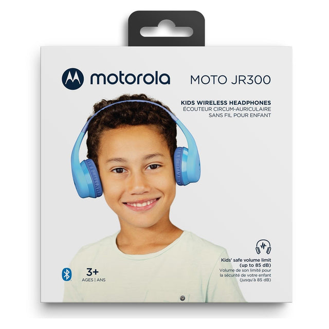 MOTOROLA Moto JR300 Kids Wireless Headphones Blue - HEADPHONES / EARPHONES/ MICROPHONE - Beattys of Loughrea