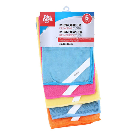 DIRT DEVIL Microfiber Cleaning Cloths 5 pcs - CLEANING - DUSTER / WINDOW ACCS - Beattys of Loughrea