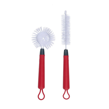 DIRT DEVIL 2 - Piece Red Brush Set - CLEANING BRUSH SML - NAIL/SHOE/BOTTLE - Beattys of Loughrea