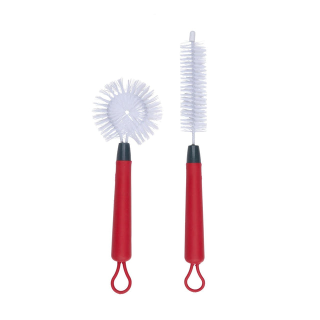 DIRT DEVIL 2 - Piece Red Brush Set - CLEANING BRUSH SML - NAIL/SHOE/BOTTLE - Beattys of Loughrea