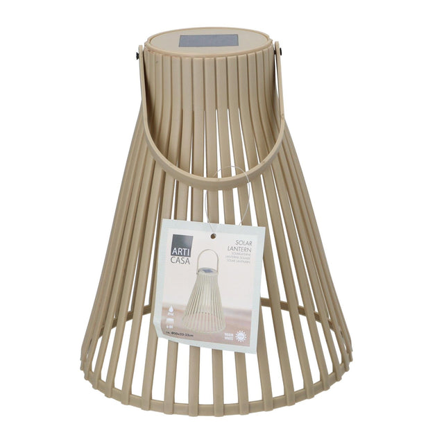 ARTICASA Solar - Powered Lantern Beige - GARDEN ORNAMENTS INCL SOLAR - Beattys of Loughrea
