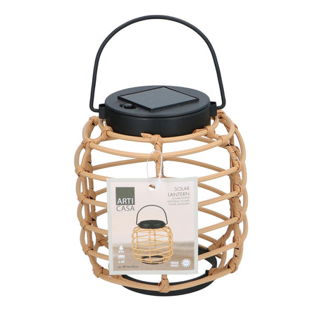 ARTICASA Bamboo Look Solar Lantern - GARDEN ORNAMENTS INCL SOLAR - Beattys of Loughrea