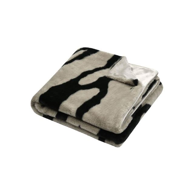 STOF Fauves Faux Fur Throw, Taupe, 130x160cm - THROWS/BLANKETS - Beattys of Loughrea