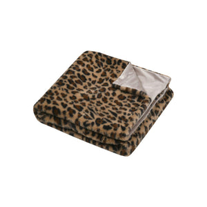 STOF Fauves Faux Fur Throw, Camel, 130x160cm - THROWS/BLANKETS - Beattys of Loughrea