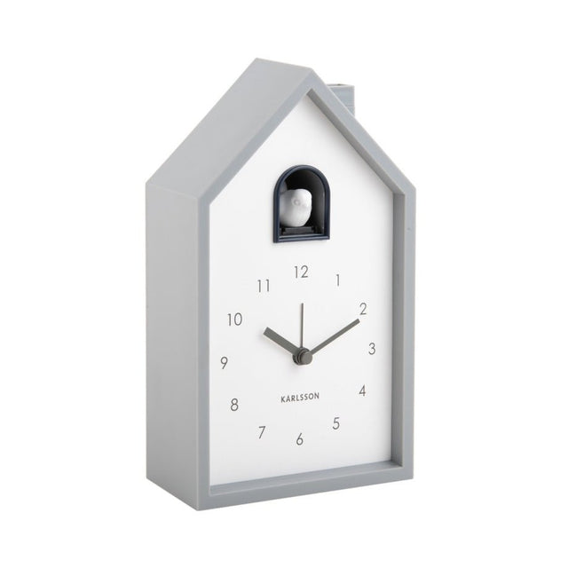 Alarm Clock Modern Cuckoo Mouse Grey - CLOCKS - Beattys of Loughrea
