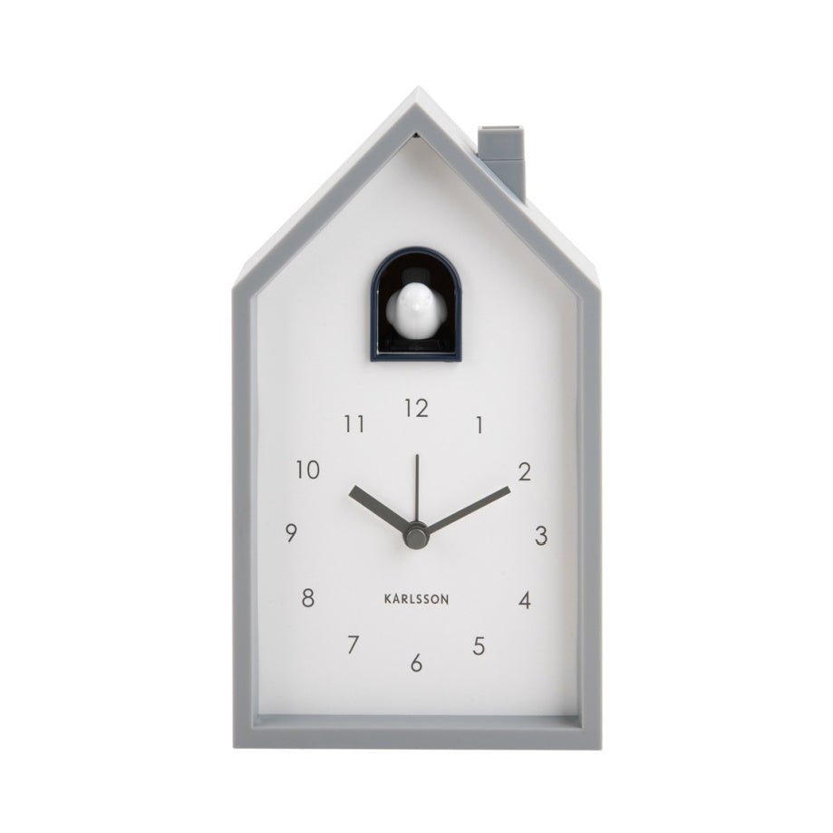 Alarm Clock Modern Cuckoo Mouse Grey - CLOCKS - Beattys of Loughrea