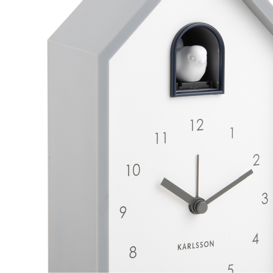 Alarm Clock Modern Cuckoo Mouse Grey - CLOCKS - Beattys of Loughrea