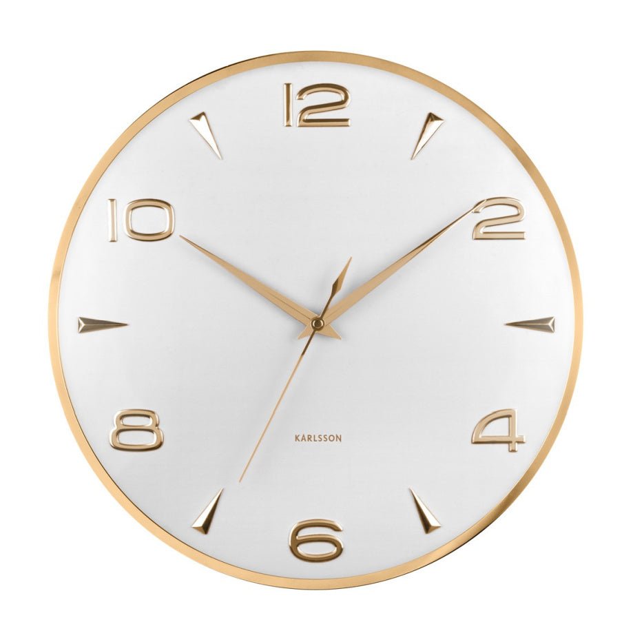 Wall Clock Sienna Glow White - CLOCKS - Beattys of Loughrea