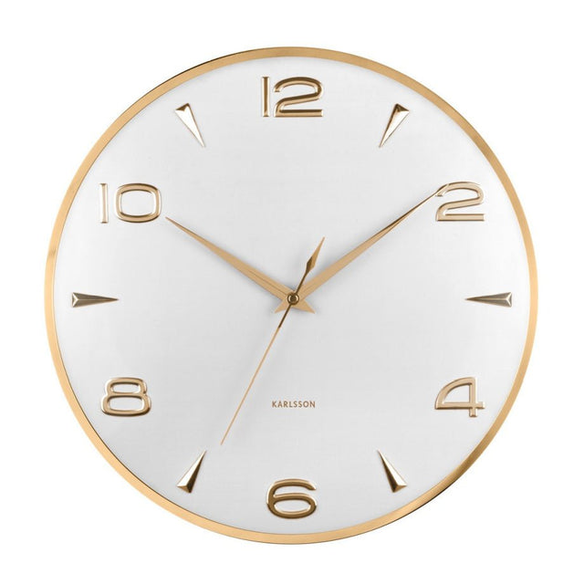 Wall Clock Sienna Glow White - CLOCKS - Beattys of Loughrea