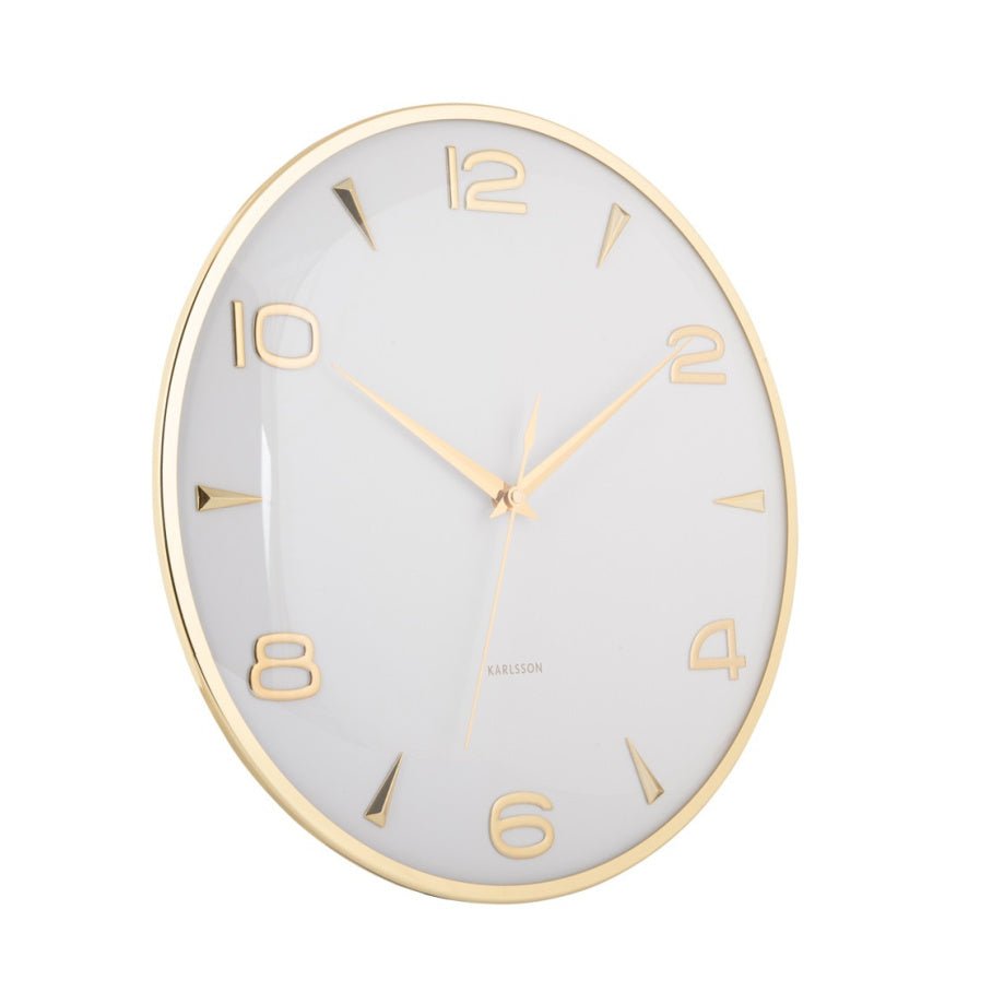 Wall Clock Sienna Glow White - CLOCKS - Beattys of Loughrea