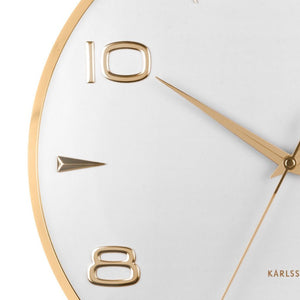 Wall Clock Sienna Glow White - CLOCKS - Beattys of Loughrea