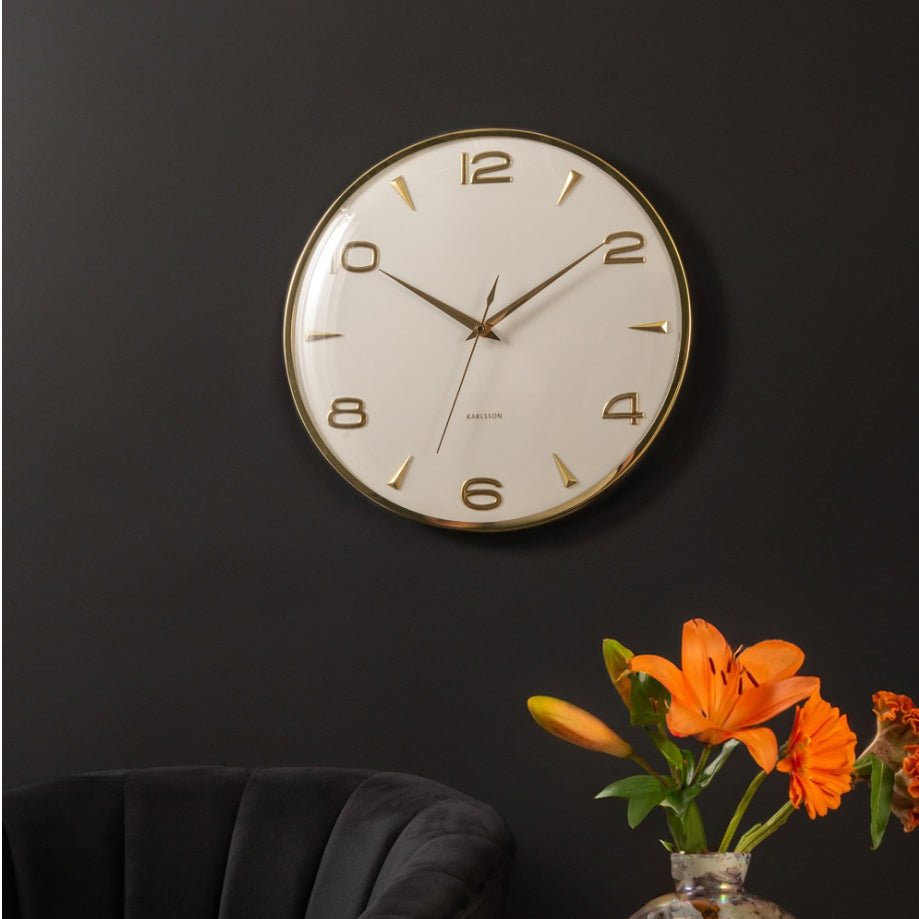 Wall Clock Sienna Glow White - CLOCKS - Beattys of Loughrea