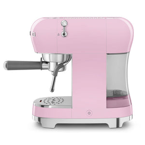Smeg Espresso Coffee Machine with Pump 50's Style Pink ECF02PKUK - COFFEE MAKERS / ACCESSORIES - Beattys of Loughrea