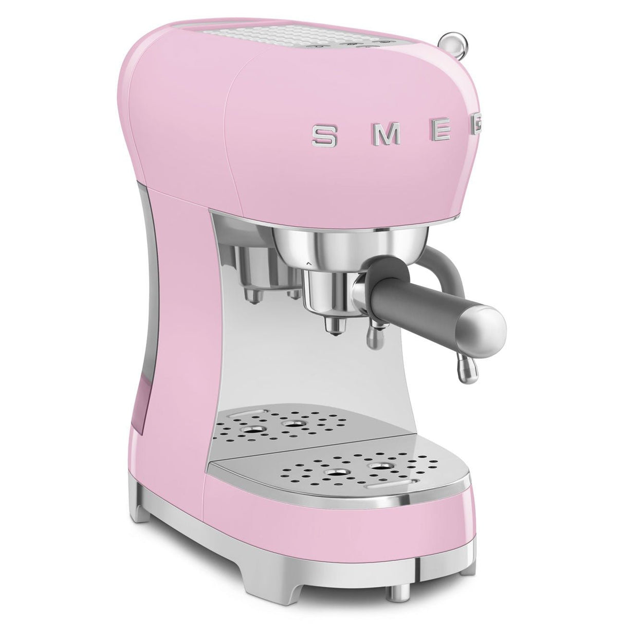Smeg Espresso Coffee Machine with Pump 50's Style Pink ECF02PKUK - COFFEE MAKERS / ACCESSORIES - Beattys of Loughrea