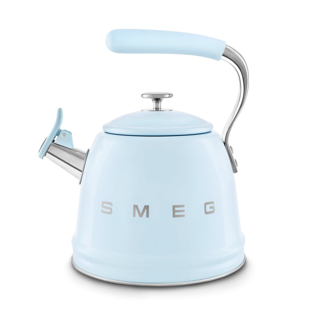 Smeg 50's Style Stove Top Kettle 2.3L Blue WKF01PBUK - S/S STOVE TOP KETTLES - Beattys of Loughrea