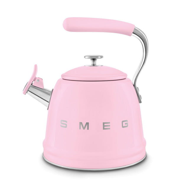 Smeg 50's Style Stove Top Kettle 2.3L Pink WKF01PKUK - S/S STOVE TOP KETTLES - Beattys of Loughrea
