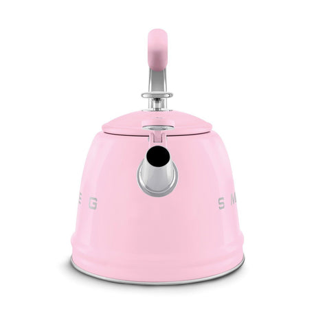 Smeg 50's Style Stove Top Kettle 2.3L Pink WKF01PKUK - S/S STOVE TOP KETTLES - Beattys of Loughrea