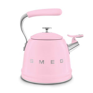 Smeg 50's Style Stove Top Kettle 2.3L Pink WKF01PKUK - S/S STOVE TOP KETTLES - Beattys of Loughrea