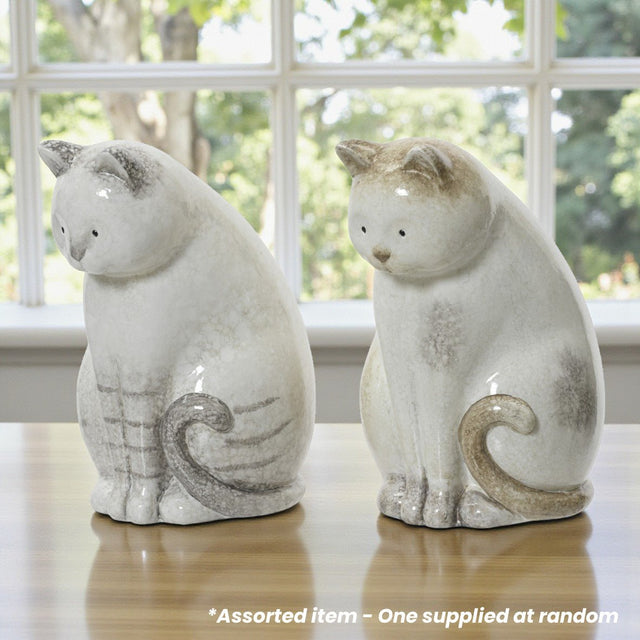 Ceramic Cat Ornament 23cm Assorted - One Supplied* - ORNAMENTS - Beattys of Loughrea