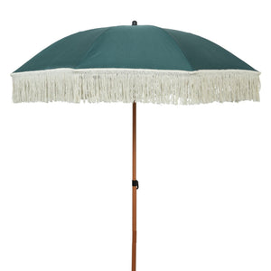 2m Fringed Parasol – Green - PARASOLS - Beattys of Loughrea