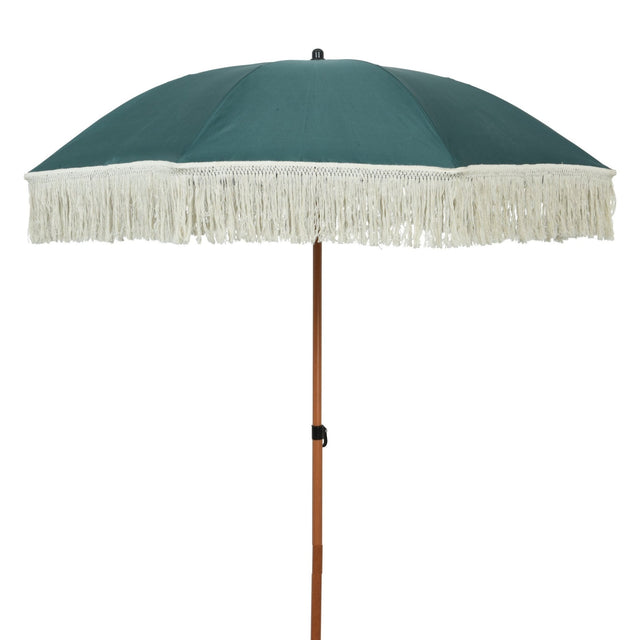 2m Fringed Parasol – Green - PARASOLS - Beattys of Loughrea
