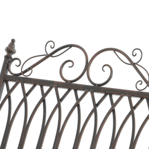 Outdoor Rocking Garden Bench – Steel Bordeaux Brown (92 x 113 cm) - SINGLE GARDEN BENCH/ CHAIR - Beattys of Loughrea