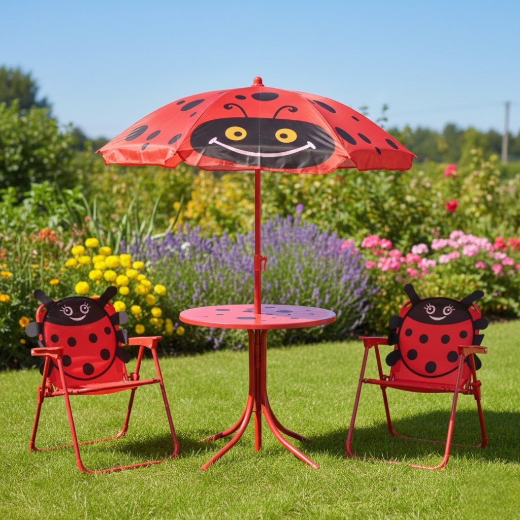 Outdoor Living Foldable Kids Garden Set – Red Ladybird - SINGLE GARDEN TABLE - Beattys of Loughrea