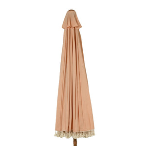 2.5m Peach Parasol with Tassels - PARASOLS - Beattys of Loughrea