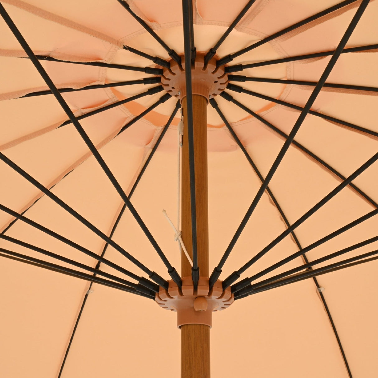 2.5m Peach Parasol with Tassels - PARASOLS - Beattys of Loughrea
