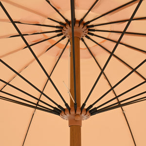 2.5m Peach Parasol with Tassels - PARASOLS - Beattys of Loughrea