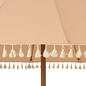 2.5m Peach Parasol with Tassels - PARASOLS - Beattys of Loughrea
