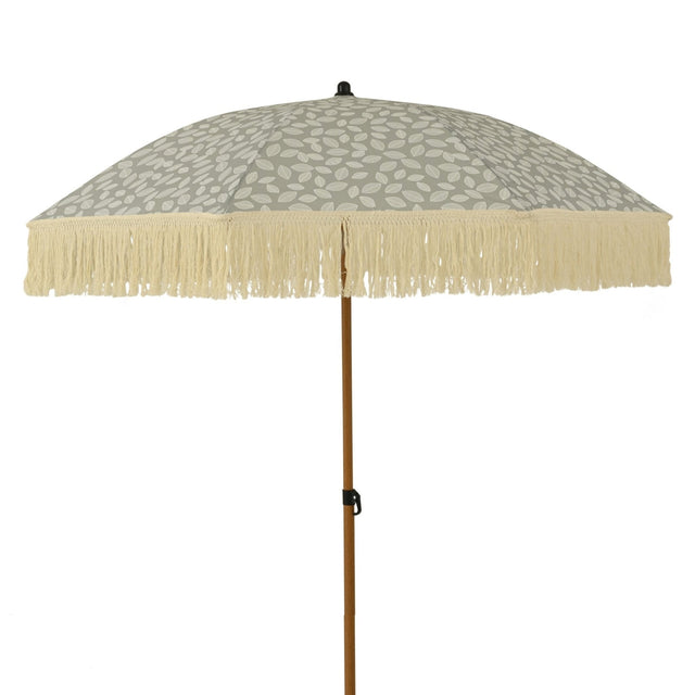 1.8m Sage Leaf Fringed Parasol - PARASOLS - Beattys of Loughrea