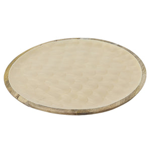 Mango Wood Cream Decor Plate – 30 cm (Food‑Safe Lacquer) - WOODEN KITCHENWARE /ACCESSORIES - Beattys of Loughrea