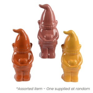 Ceramic Gnome with Shiny Heart Assorted - One Supplied* - GARDEN ORNAMENTS INCL SOLAR - Beattys of Loughrea