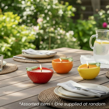 Citronella Candle in Fruit Pot Assorted - One Supplied* - CANDLES - Beattys of Loughrea