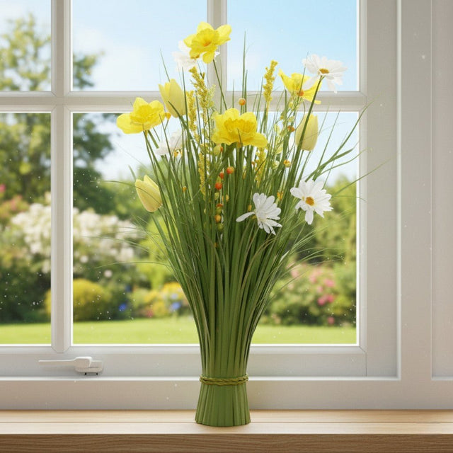 Artificial Grass Plant – Yellow – 70 cm - FLOWERS - PAPER/PLASTIC - Beattys of Loughrea