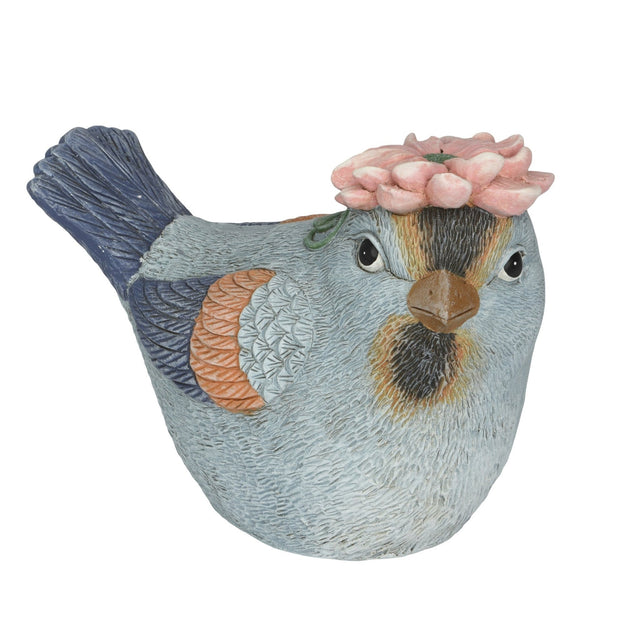 Decoris Blue Bird With Floral Decoration 28cm - ORNAMENTS - Beattys of Loughrea