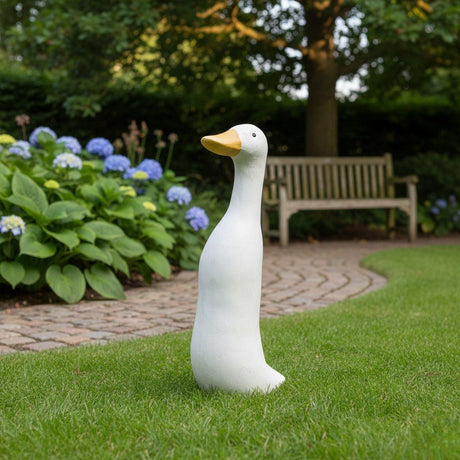 Decoris White Duck Decorative Figure 50.5cm - ORNAMENTS - Beattys of Loughrea