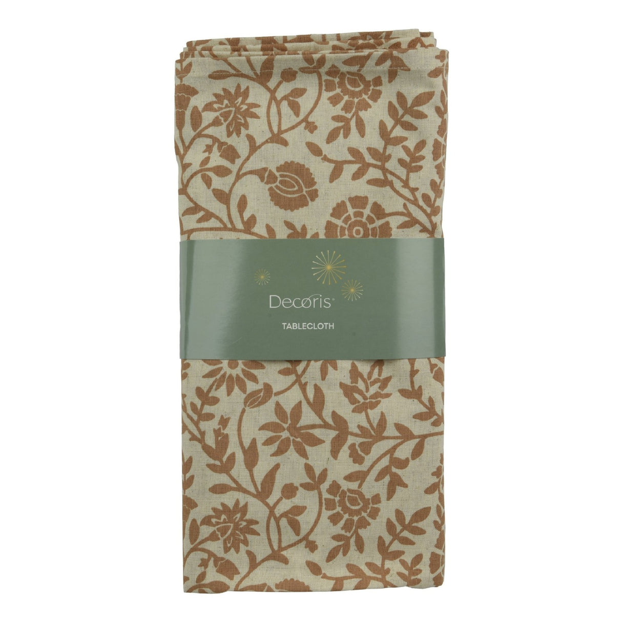 Decoris Tablecloth 140x180 cm Brown With Floral Print - TABLECLOTHS/RUNNERS - Beattys of Loughrea