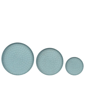 Decoris Blue Enameled Plates Set Of 3 - ENAMELWARE/JARS/TRAYS - Beattys of Loughrea
