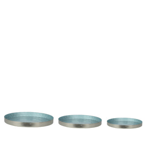 Decoris Blue Enameled Plates Set Of 3 - ENAMELWARE/JARS/TRAYS - Beattys of Loughrea